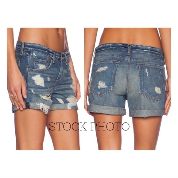 RAG & BONE Boyfriend Short in Obispo Rebel - Picture 2 of 7